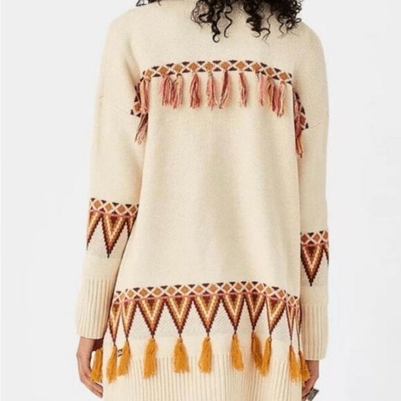Matilda Jane Cream Aztec Fringe Cardigan -- XS - Picture 3 of 13